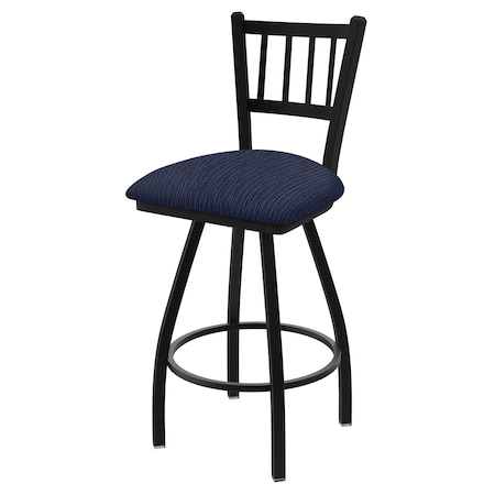 25 Swivel Counter Stool,Black Wrinkle,Graph Anchor Seat
